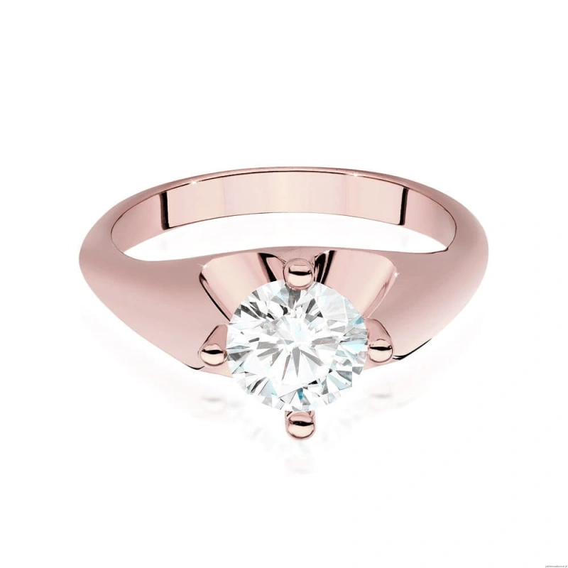 Pierścionek W545 Diament Laboratoryjny 1,00ct różowe złoto