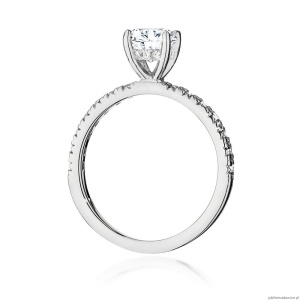 Pierścionek W546 Diament Laboratoryjny 0,70ct białe złoto
