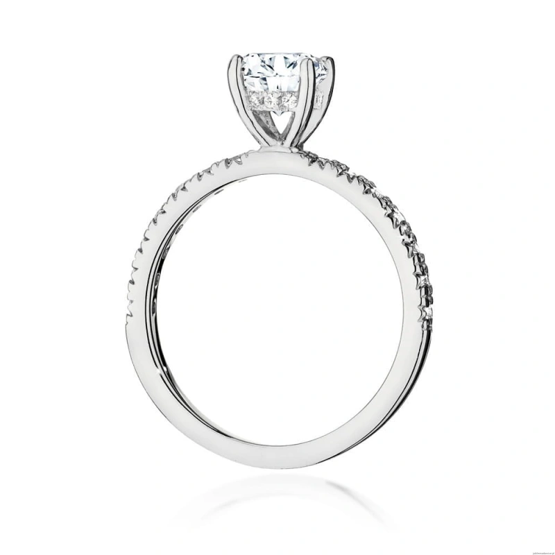 Pierścionek W546 Diament Laboratoryjny 0,70ct białe złoto