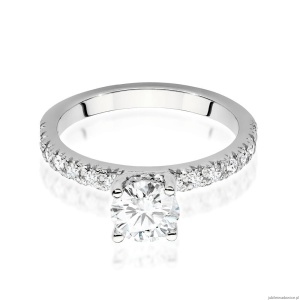 Pierścionek W546 Diament Laboratoryjny 0,70ct białe złoto