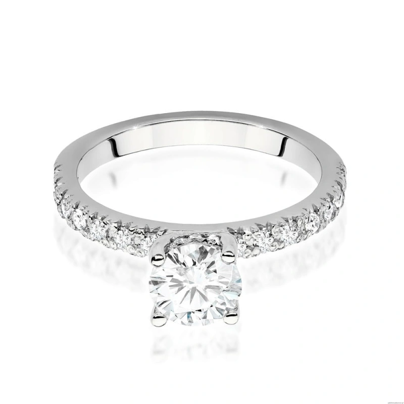 Pierścionek W546 Diament Laboratoryjny 0,70ct białe złoto