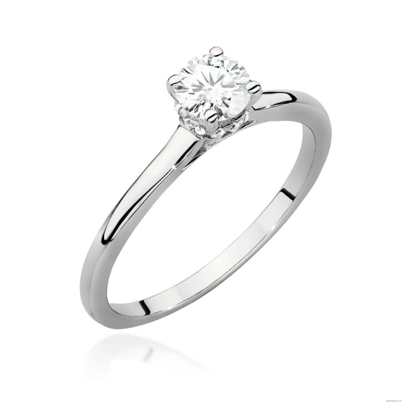 Pierścionek W547 Diament Laboratoryjny 0,40ct białe złoto