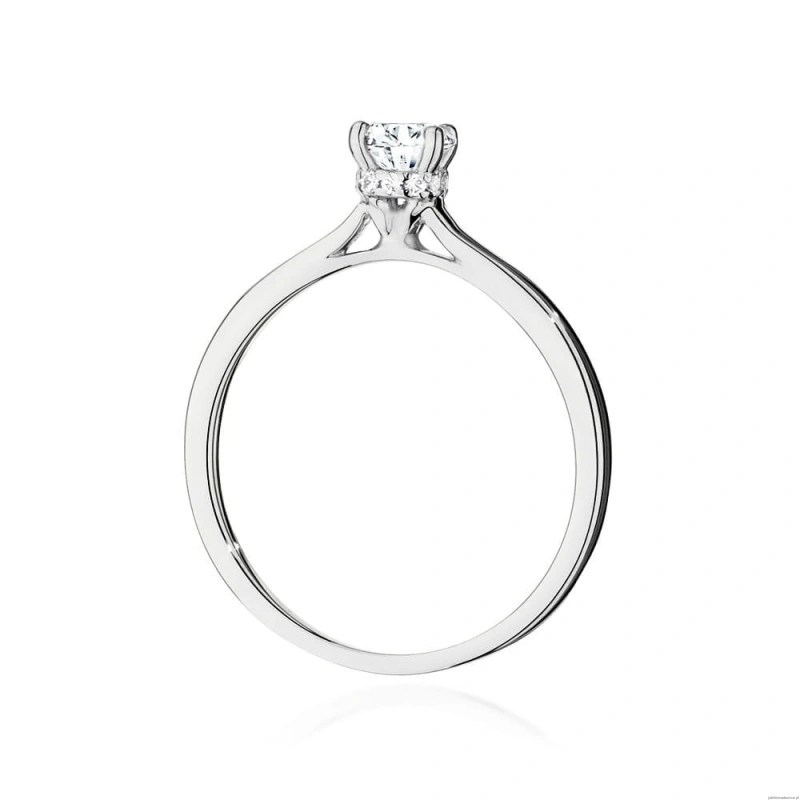 Pierścionek W547 Diament Laboratoryjny 0,40ct białe złoto