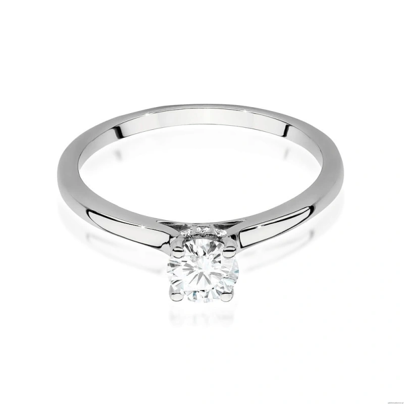 Pierścionek W547 Diament Laboratoryjny 0,40ct białe złoto