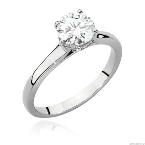 Pierścionek W547 Diament Laboratoryjny 1,00ct białe złoto