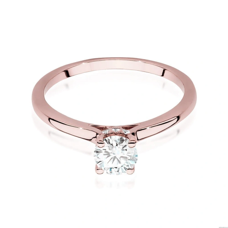 Pierścionek W547 Diament Laboratoryjny 0,50ct różowe złoto