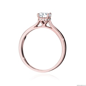 Pierścionek W547 Diament Laboratoryjny 0,70ct różowe złoto