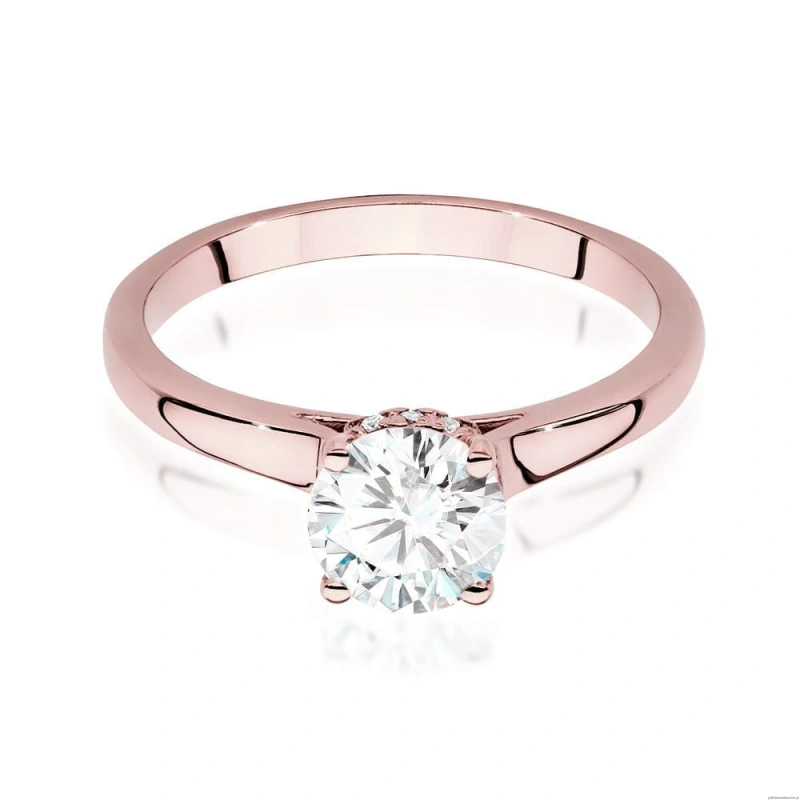 Pierścionek W547 Diament Laboratoryjny 1,00ct różowe złoto