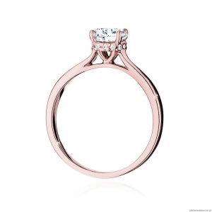 Pierścionek W547 Diament Laboratoryjny 1,00ct różowe złoto