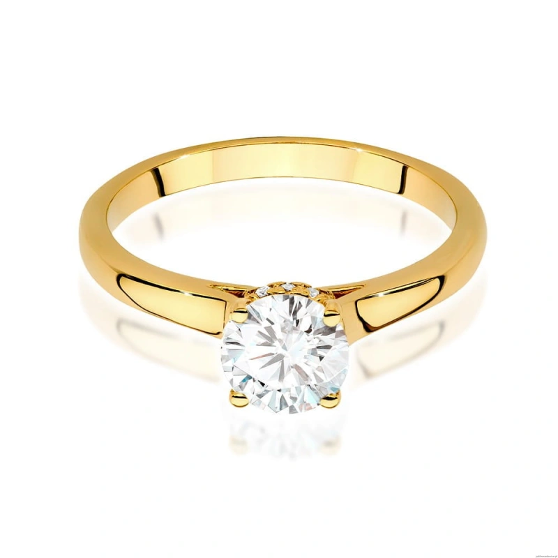 Pierścionek W547 Diament Laboratoryjny 0,70ct żółte złoto