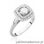 Pierścionek W548 Diament Laboratoryjny 0,40ct białe złoto