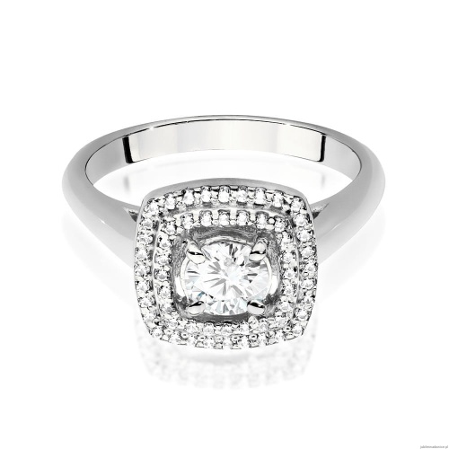 Pierścionek W548 Diament Laboratoryjny 0,40ct białe złoto