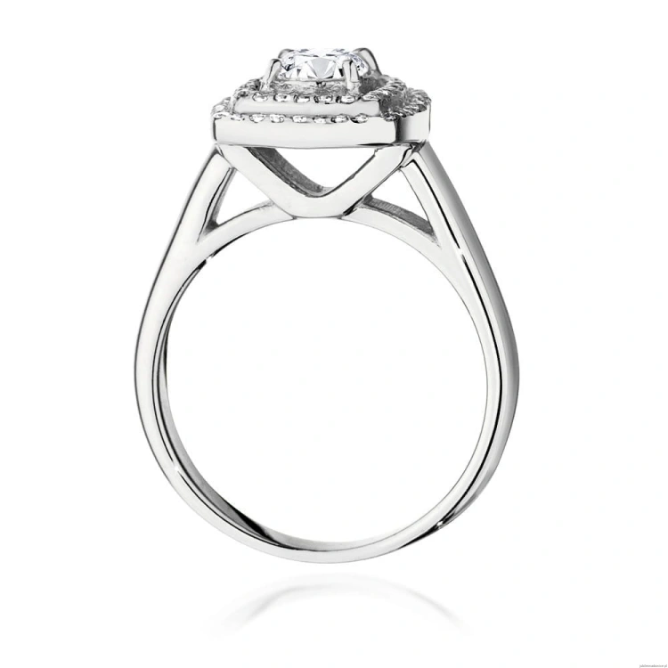 Pierścionek W548 Diament Laboratoryjny 0,50ct białe złoto