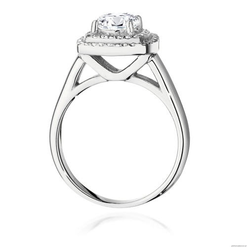 Pierścionek W548 Diament Laboratoryjny 0,70ct białe złoto