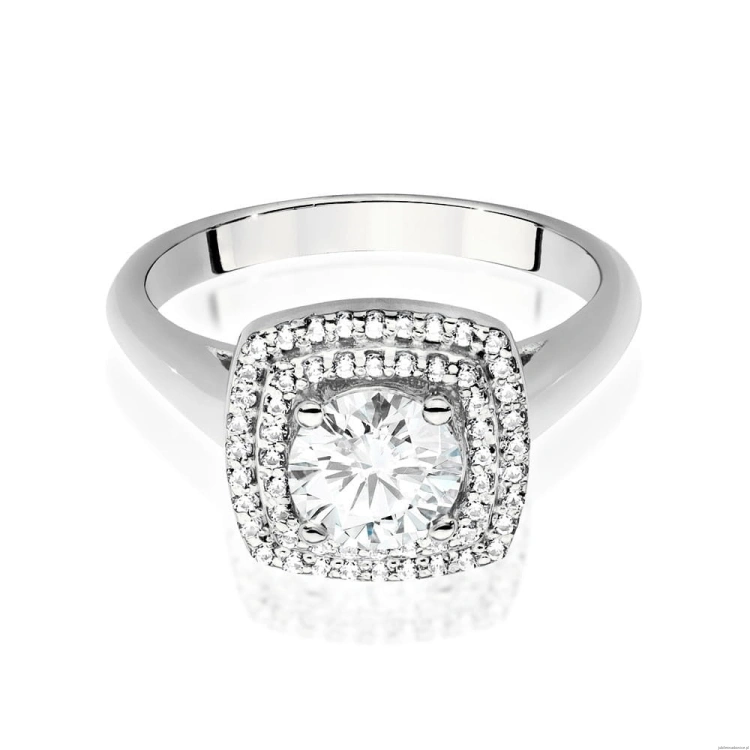 Pierścionek W548 Diament Laboratoryjny 0,70ct białe złoto