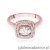 Pierścionek W548 Diament Laboratoryjny 0,50ct różowe złoto
