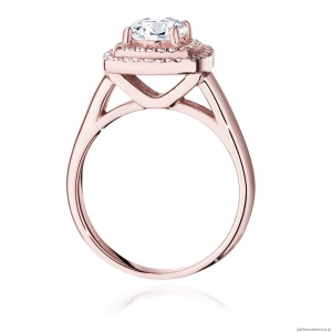 Pierścionek W548 Diament Laboratoryjny 0,70ct różowe złoto