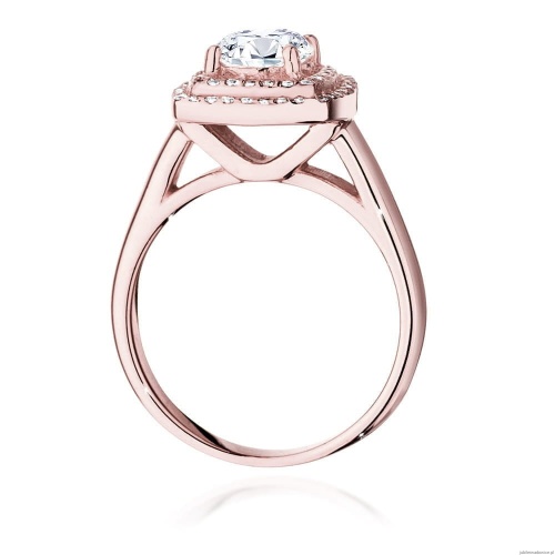 Pierścionek W548 Diament Laboratoryjny 0,70ct różowe złoto