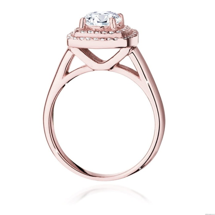 Pierścionek W548 Diament Laboratoryjny 0,70ct różowe złoto