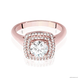 Pierścionek W548 Diament Laboratoryjny 0,70ct różowe złoto