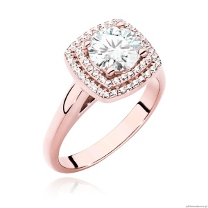 Pierścionek W548 Diament Laboratoryjny 1,00ct różowe złoto