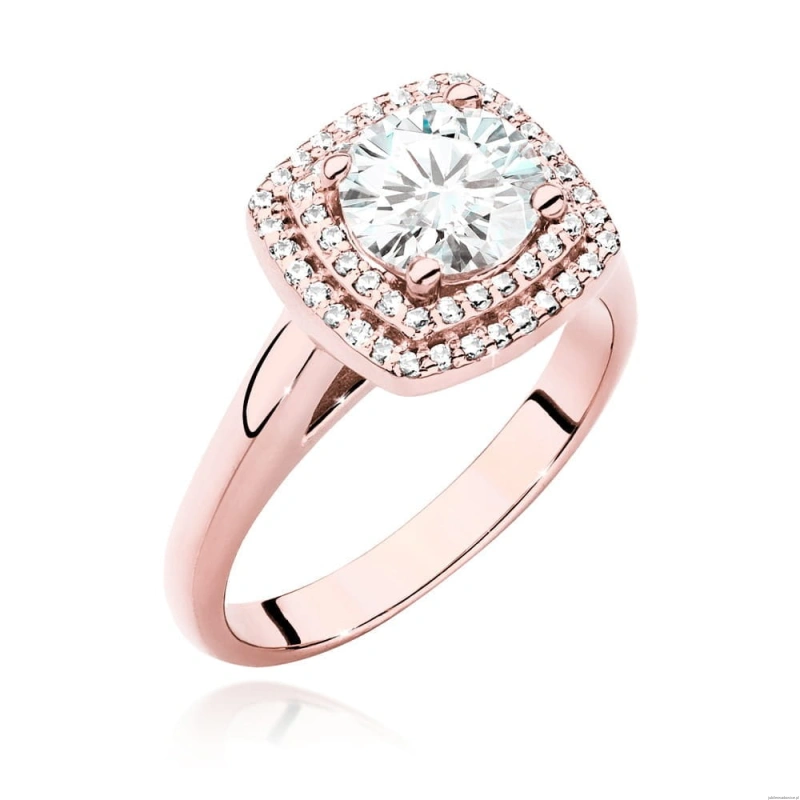 Pierścionek W548 Diament Laboratoryjny 1,00ct różowe złoto