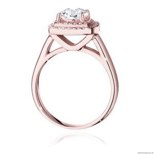 Pierścionek W548 Diament Laboratoryjny 1,00ct różowe złoto