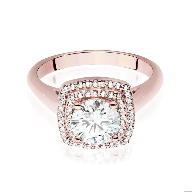 Pierścionek W548 Diament Laboratoryjny 1,00ct różowe złoto