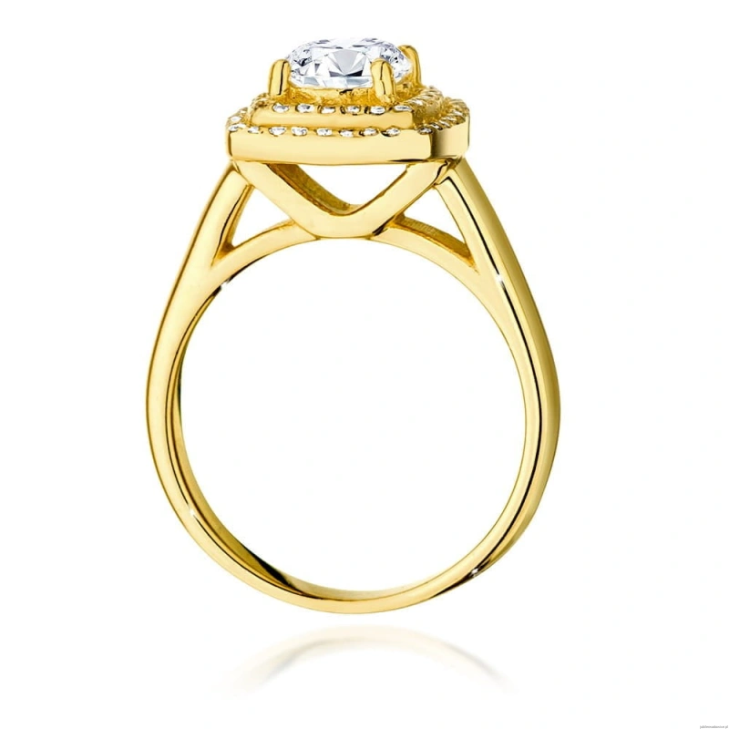 Pierścionek W548 Diament Laboratoryjny 0,70ct żółte złoto
