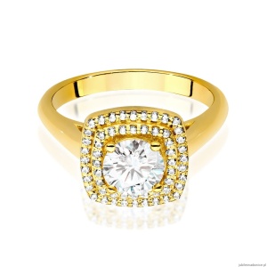 Pierścionek W548 Diament Laboratoryjny 0,70ct żółte złoto