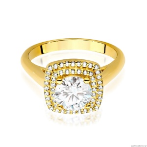 Pierścionek W548 Diament Laboratoryjny 1,00ct żółte złoto