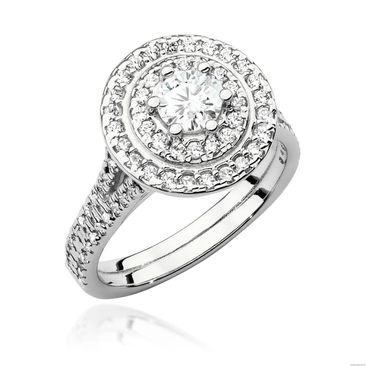 Pierścionek W549 Diament Laboratoryjny 0,40ct białe złoto