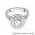 Pierścionek W549 Diament Laboratoryjny 0,40ct białe złoto