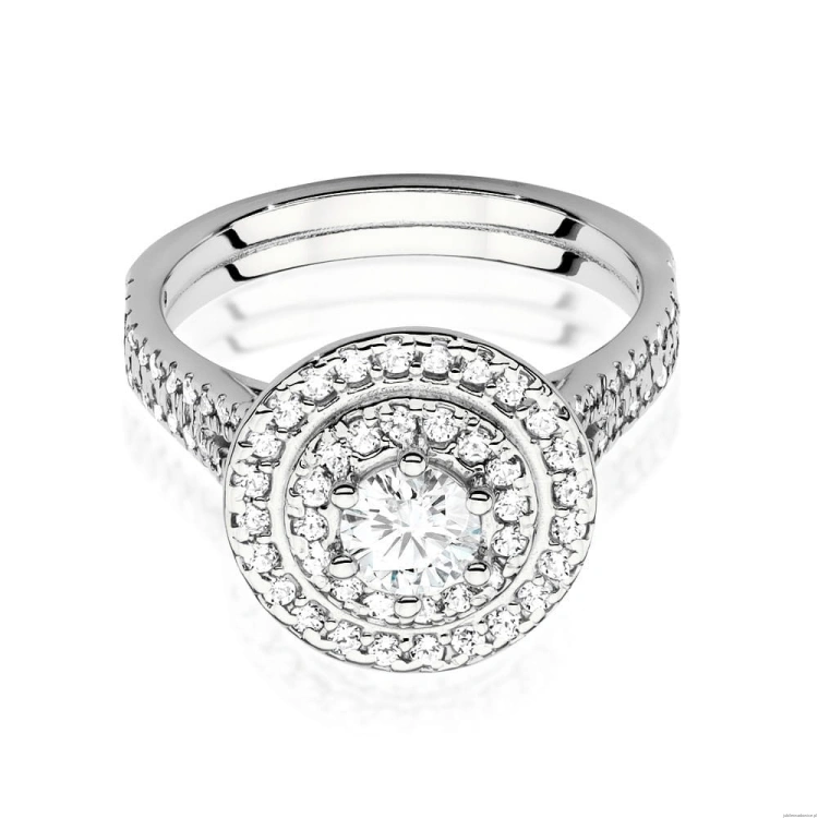 Pierścionek W549 Diament Laboratoryjny 0,40ct białe złoto
