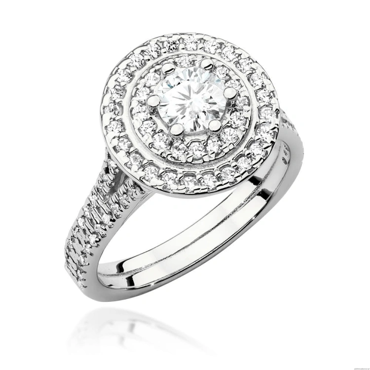 Pierścionek W549 Diament Laboratoryjny 0,50ct białe złoto