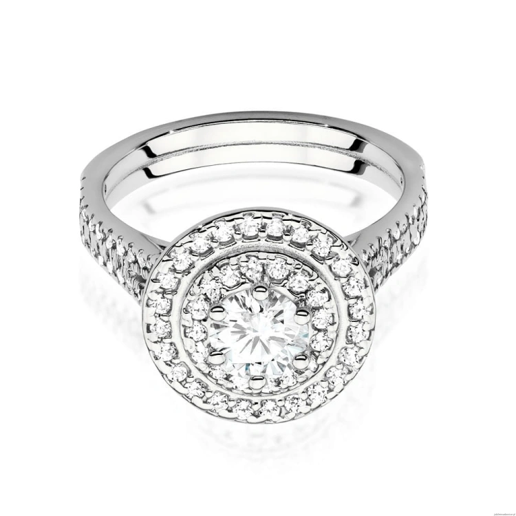 Pierścionek W549 Diament Laboratoryjny 0,50ct białe złoto