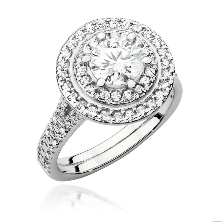 Pierścionek W549 Diament Laboratoryjny 0,70ct białe złoto