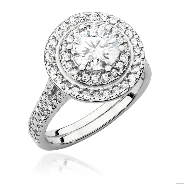 Pierścionek W549 Diament Laboratoryjny 1,00ct białe złoto