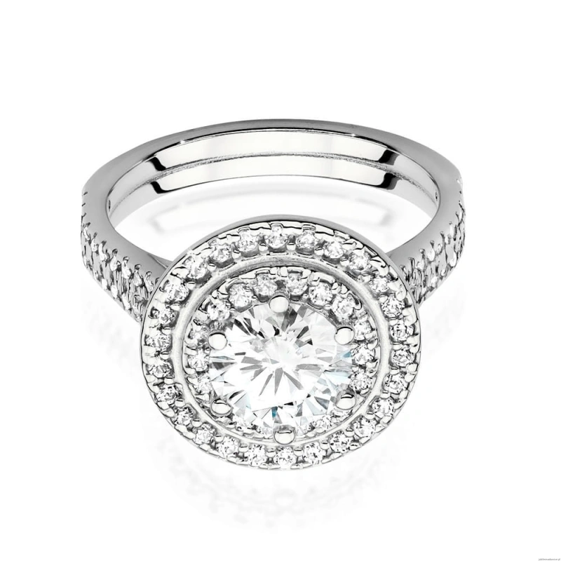 Pierścionek W549 Diament Laboratoryjny 1,00ct białe złoto