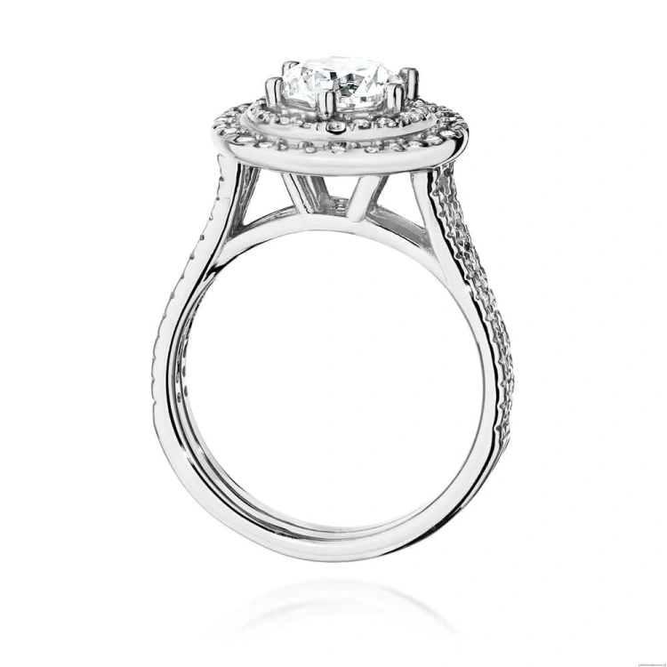 Pierścionek W549 Diament Laboratoryjny 1,00ct białe złoto