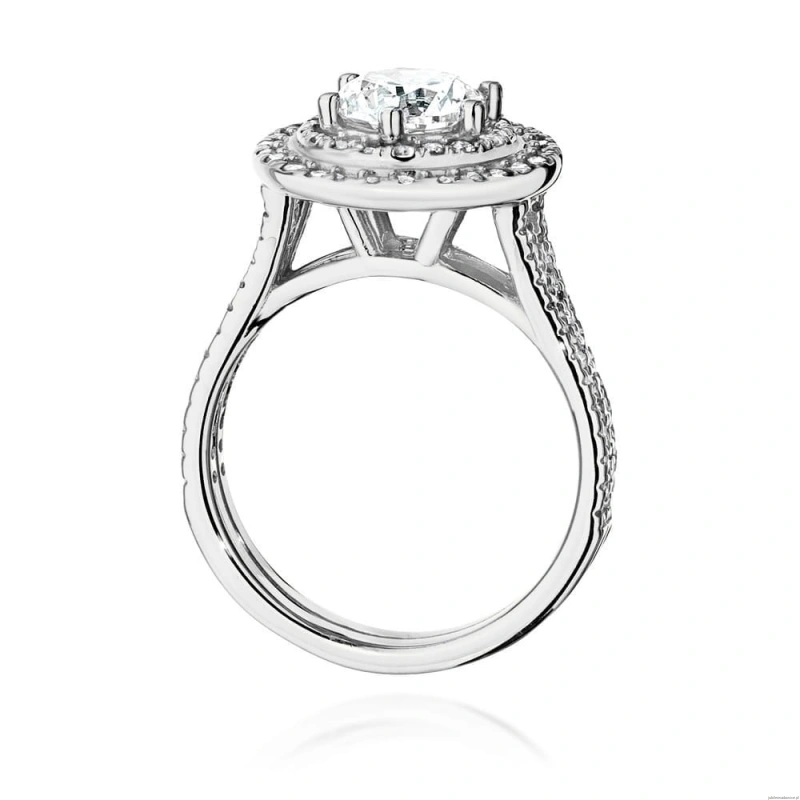 Pierścionek W549 Diament Laboratoryjny 1,00ct białe złoto