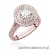 Pierścionek W549 Diament Laboratoryjny 0,50ct różowe złoto