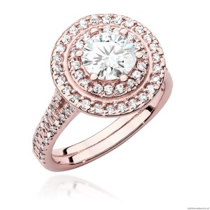 Pierścionek W549 Diament Laboratoryjny 1,00ct różowe złoto