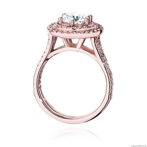 Pierścionek W549 Diament Laboratoryjny 1,00ct różowe złoto