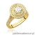 Pierścionek W549 Diament Laboratoryjny 0,40ct żółte złoto
