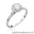Pierścionek W550 Diament Laboratoryjny 0,40ct białe złoto