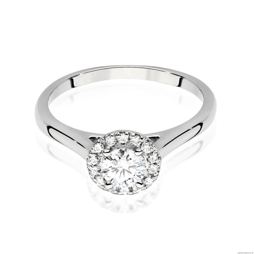 Pierścionek W550 Diament Laboratoryjny 0,40ct białe złoto