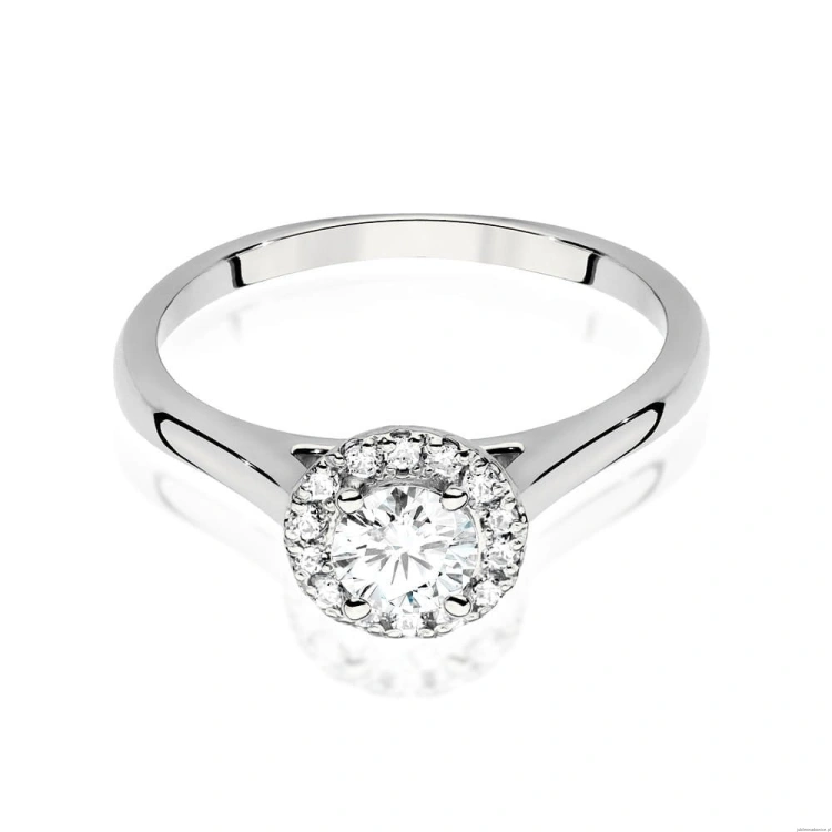 Pierścionek W550 Diament Laboratoryjny 0,40ct białe złoto