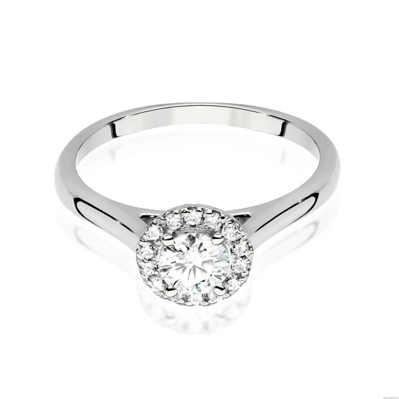 Pierścionek W550 Diament Laboratoryjny 0,40ct białe złoto