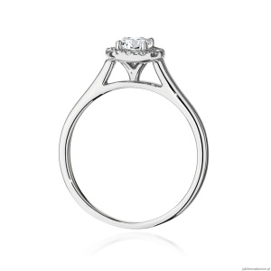 Pierścionek W550 Diament Laboratoryjny 0,40ct białe złoto